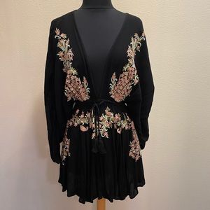 Free People Embroidered Tunic XS